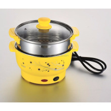 efficient stainless steel electric steam pot with 2 layers